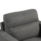 Wystan Contemporary Track Arms Chair with Solid Wood Tapered Legs, Upholstered Fabric Single Sofa Chair by Furniture of America