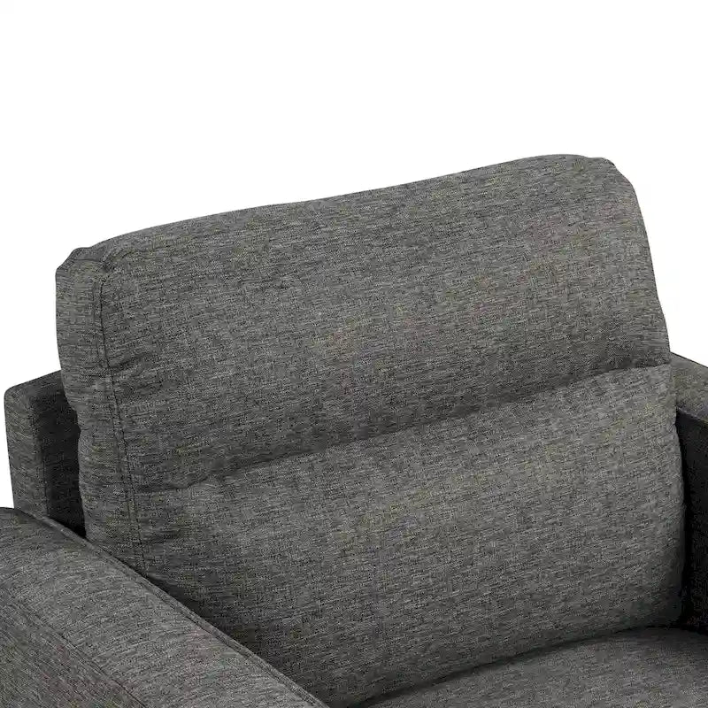 Wystan Contemporary Track Arms Chair with Solid Wood Tapered Legs, Upholstered Fabric Single Sofa Chair by Furniture of America