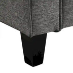 Wystan Contemporary Track Arms Chair with Solid Wood Tapered Legs, Upholstered Fabric Single Sofa Chair by Furniture of America