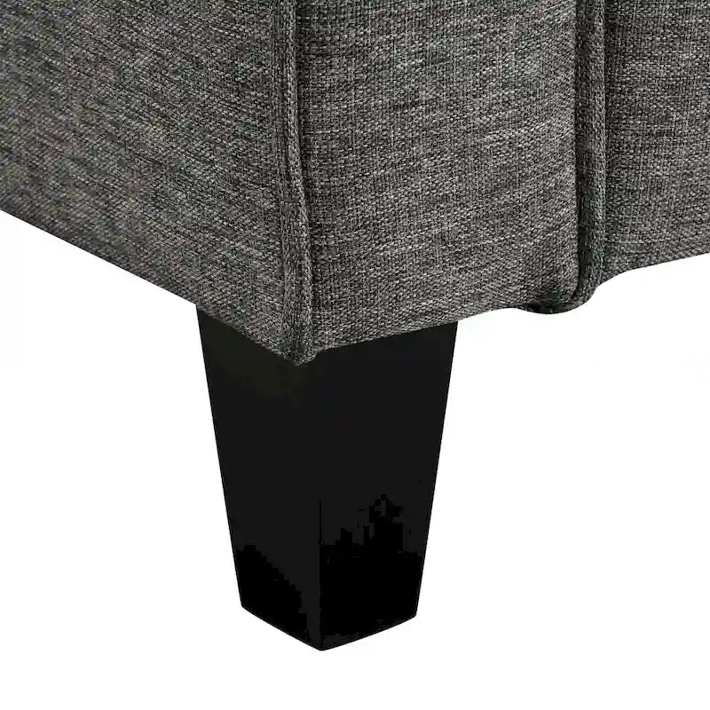 Wystan Contemporary Track Arms Chair with Solid Wood Tapered Legs, Upholstered Fabric Single Sofa Chair by Furniture of America