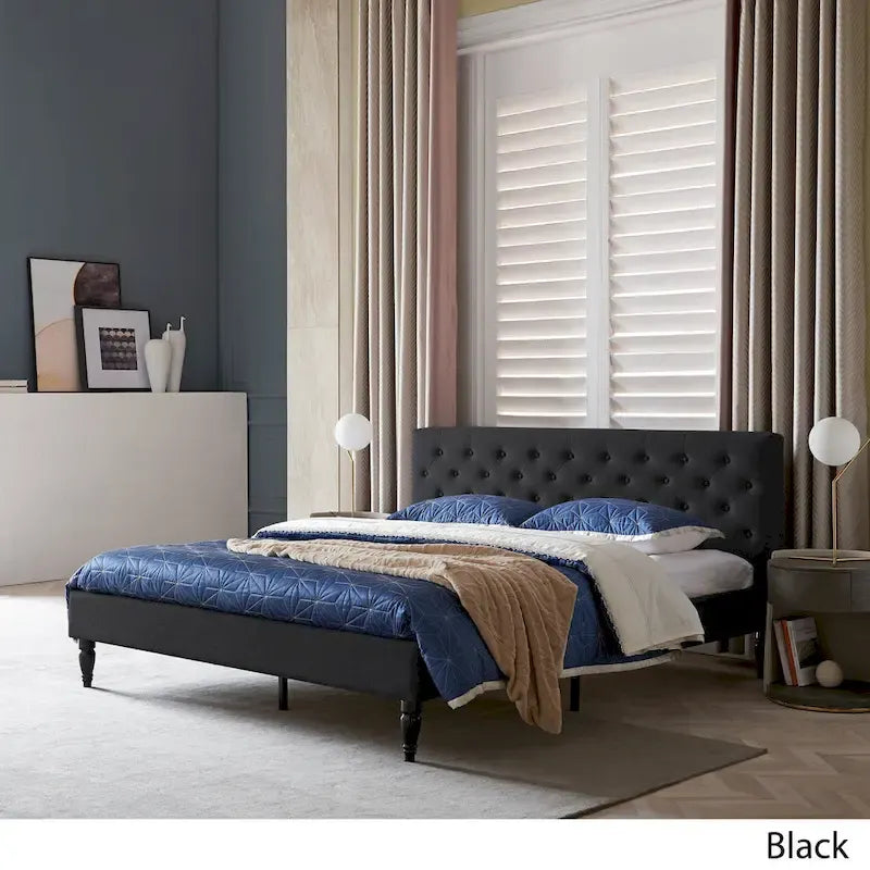 Atterbury Upholstered King Bed Platform by Christopher Knight Home