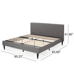 Atterbury Upholstered King Bed Platform by Christopher Knight Home