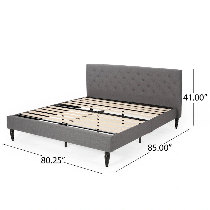 Atterbury Upholstered King Bed Platform by Christopher Knight Home