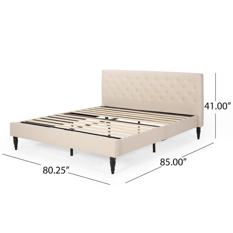 Atterbury Upholstered King Bed Platform by Christopher Knight Home