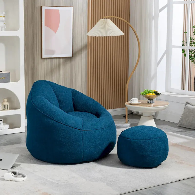 Bean Bag Sofa Chair with Footrest