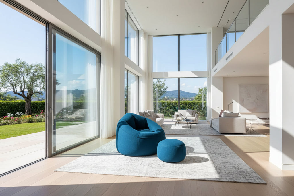 Bean Bag Sofa Chair with Footrest