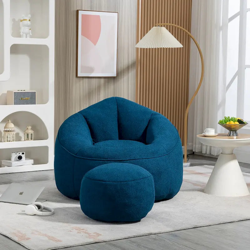 Bean Bag Sofa Chair with Footrest