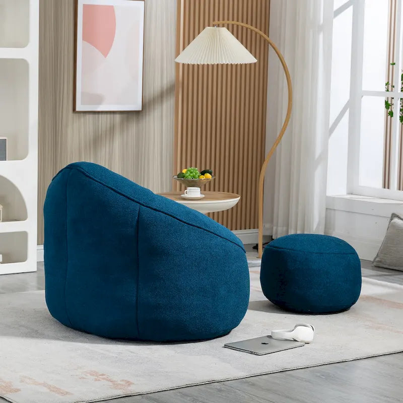 Bean Bag Sofa Chair with Footrest
