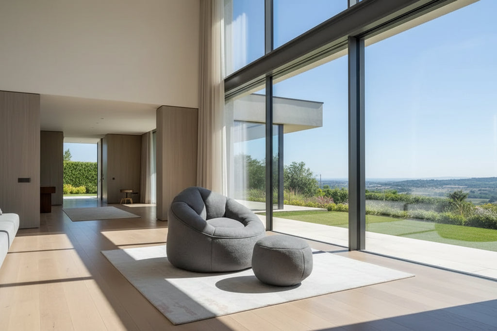 Bean Bag Sofa Chair with Footrest