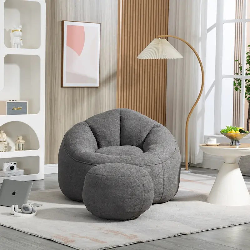 Bean Bag Sofa Chair with Footrest