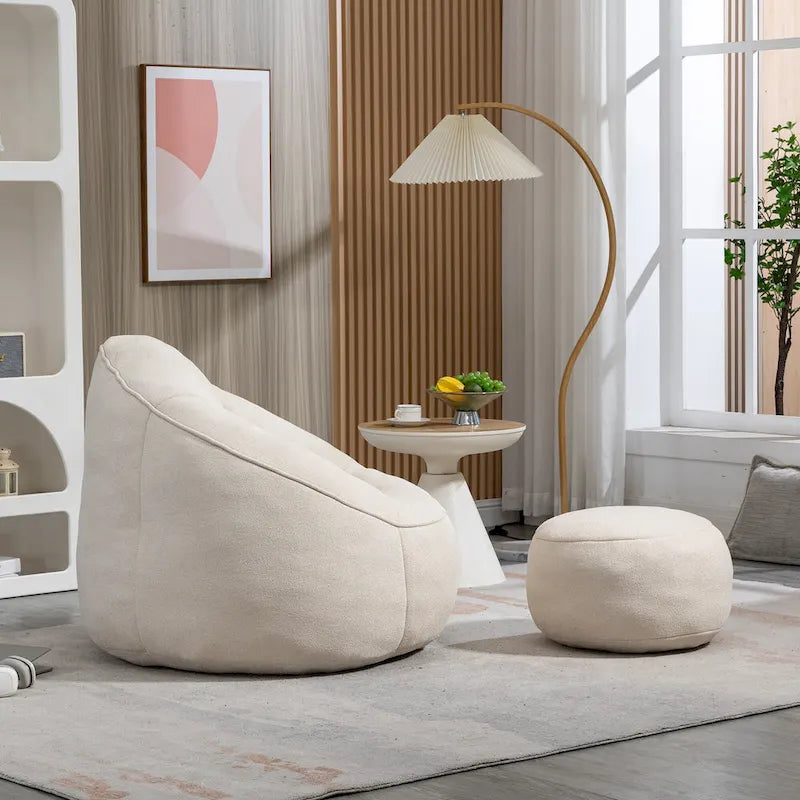 Bean Bag Sofa Chair with Footrest