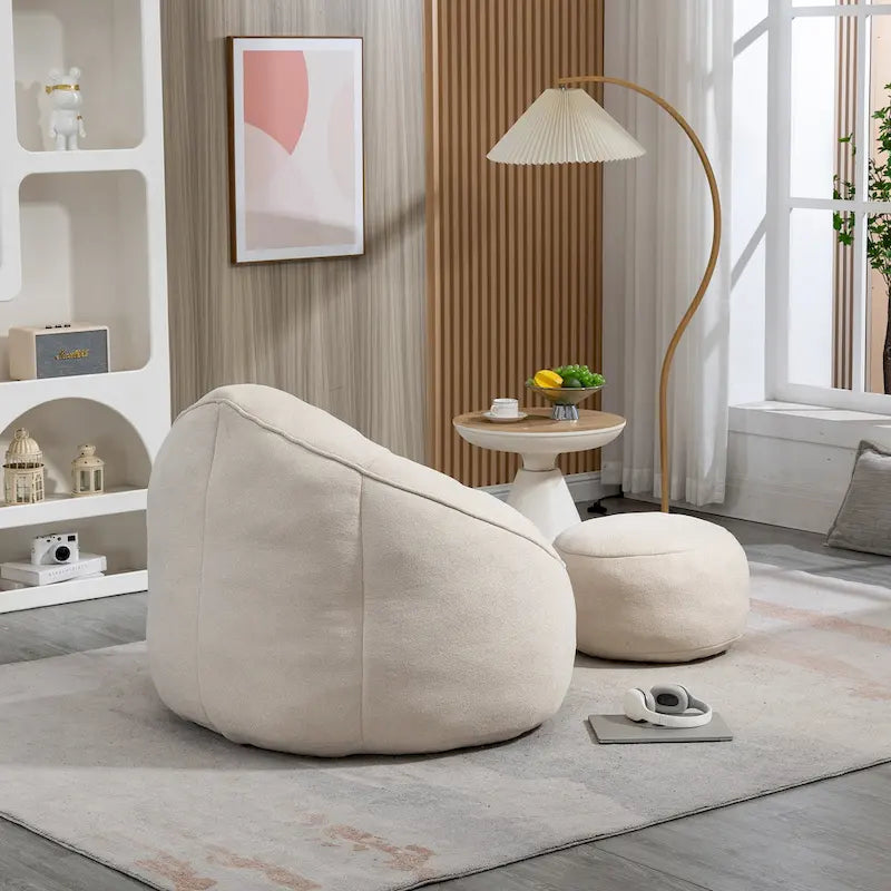 Bean Bag Sofa Chair with Footrest