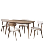 Alma Mid-Century 5-piece Wood Rectangle Dining Set by Christopher Knight Home