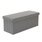 American Furniture Classics Model Foldable Tufted Storage Bench - Gunmetal Gray