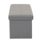 American Furniture Classics Model Foldable Tufted Storage Bench - Gunmetal Gray