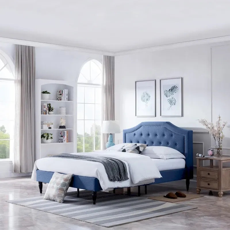 Elinor Upholstered Queen Platform Bed by Christopher Knight Home