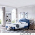 Elinor Upholstered Queen Platform Bed by Christopher Knight Home