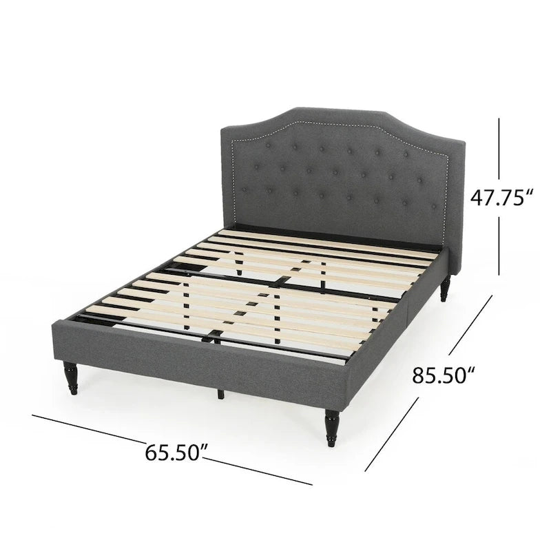 Elinor Upholstered Queen Platform Bed by Christopher Knight Home