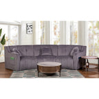 Velvet Curved sofa 3 Seats Symmetrical Modular legless sofa Corner Sectional Round couches - 127