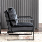 Hosam 25.4 Velvet Upholstery Metal Arms Chair