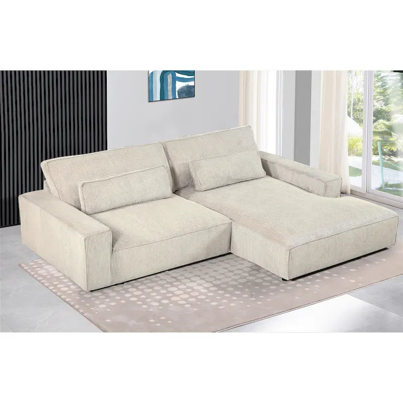 US Pride Furniture 105.52 inch Facing Chaise Sectional Oversize Sofa