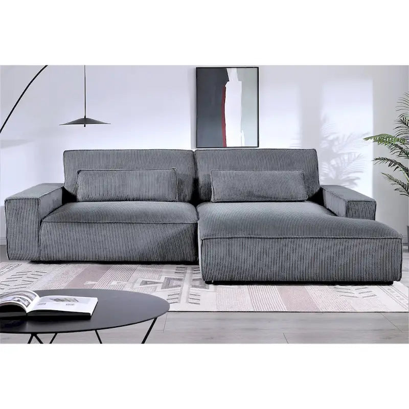 US Pride Furniture 105.52 inch Facing Chaise Sectional Oversize Sofa