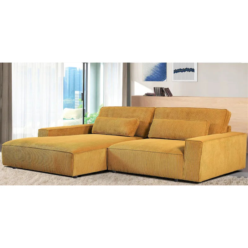 US Pride Furniture 105.52 inch Facing Chaise Sectional Oversize Sofa
