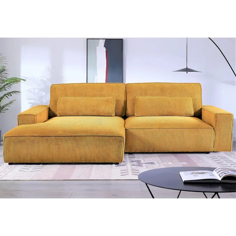 US Pride Furniture 105.52 inch Facing Chaise Sectional Oversize Sofa