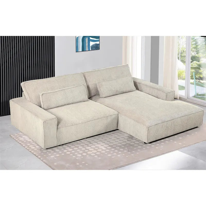 US Pride Furniture 105.52 inch Facing Chaise Sectional Oversize Sofa
