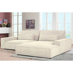 US Pride Furniture 105.52 inch Facing Chaise Sectional Oversize Sofa