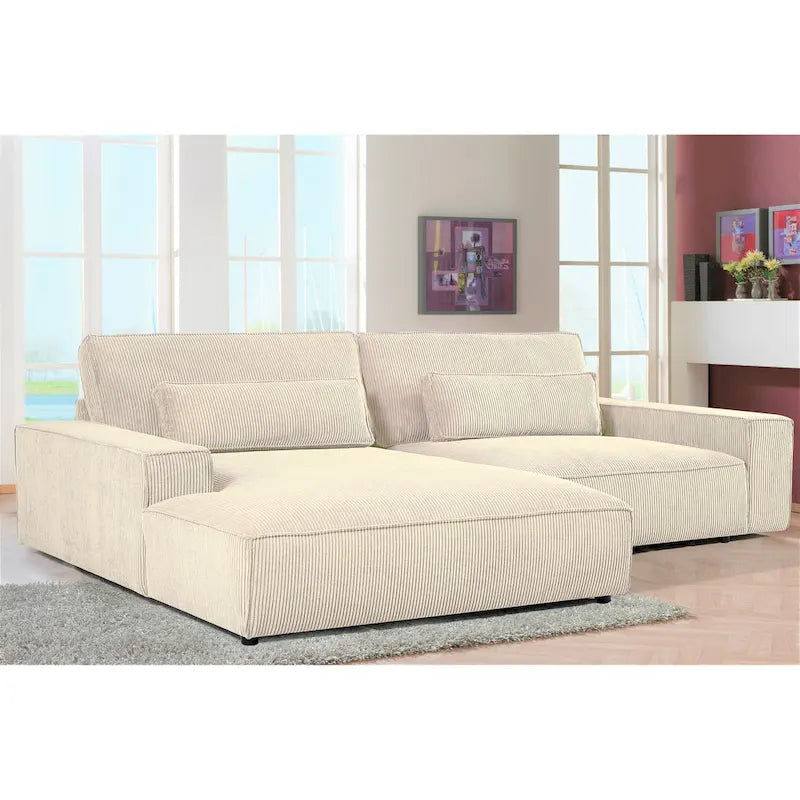 US Pride Furniture 105.52 inch Facing Chaise Sectional Oversize Sofa