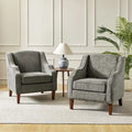 Lucretius Armchair with Nailhead Trim Set of 2 by HULALA HOME