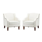 Lucretius Armchair with Nailhead Trim Set of 2 by HULALA HOME
