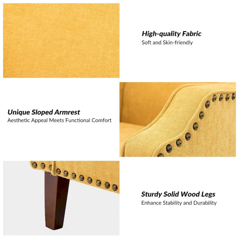 Lucretius Armchair with Nailhead Trim Set of 2 by HULALA HOME