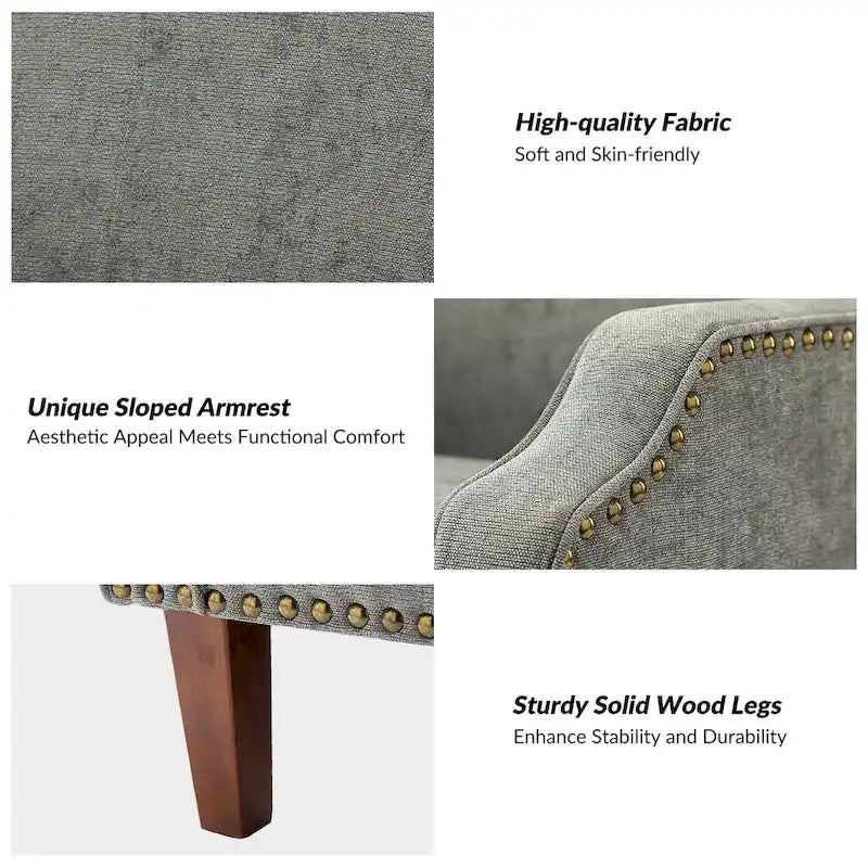 Lucretius Armchair with Nailhead Trim Set of 2 by HULALA HOME