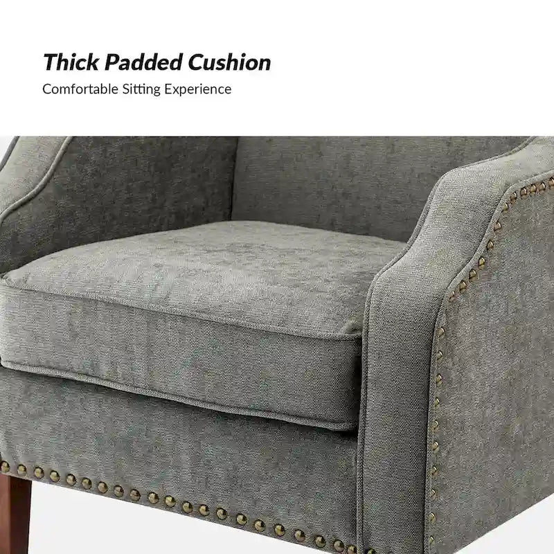 Lucretius Armchair with Nailhead Trim Set of 2 by HULALA HOME