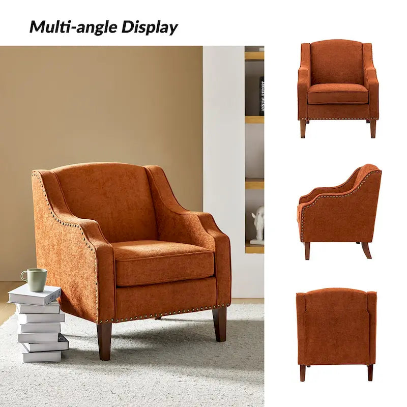 Lucretius Armchair with Nailhead Trim Set of 2 by HULALA HOME