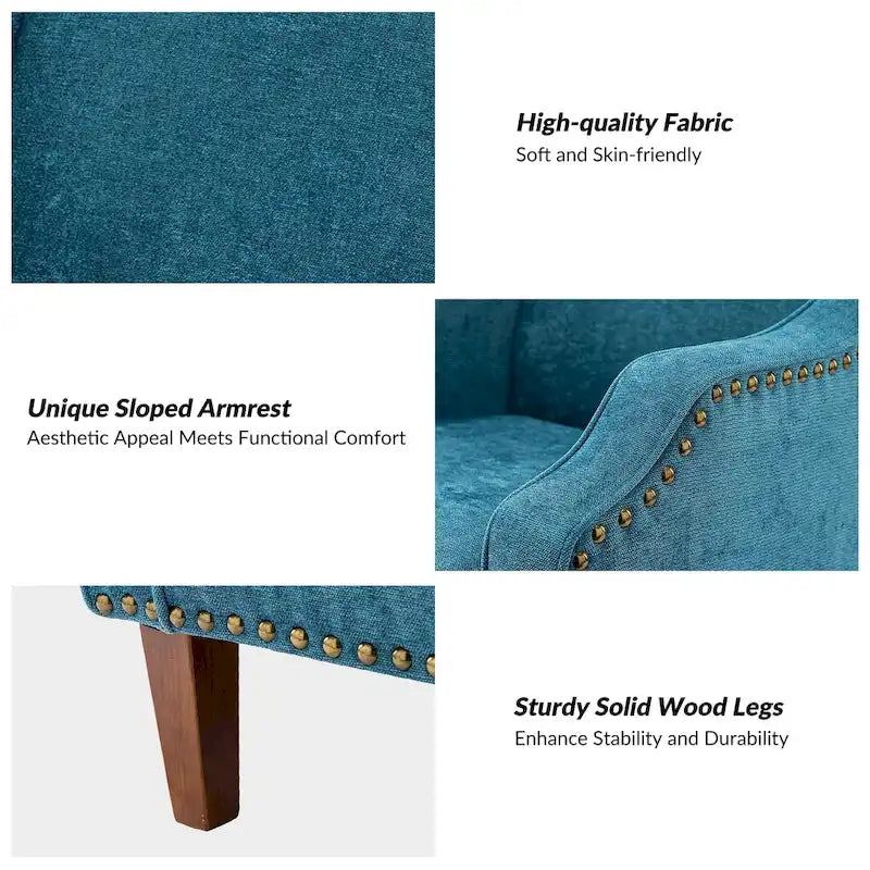 Lucretius Armchair with Nailhead Trim Set of 2 by HULALA HOME