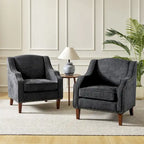 Lucretius Armchair with Nailhead Trim Set of 2 by HULALA HOME