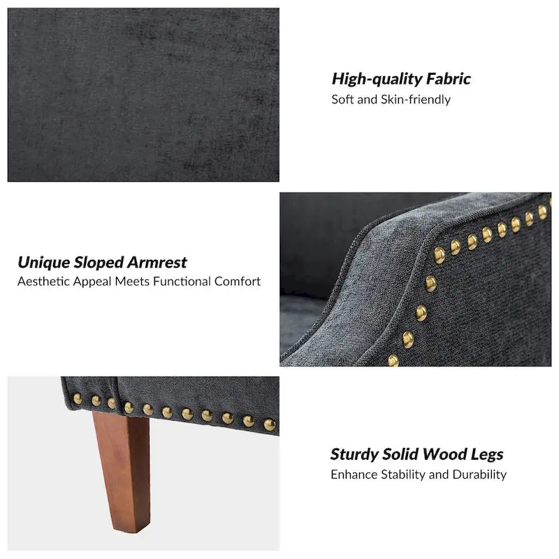 Lucretius Armchair with Nailhead Trim Set of 2 by HULALA HOME