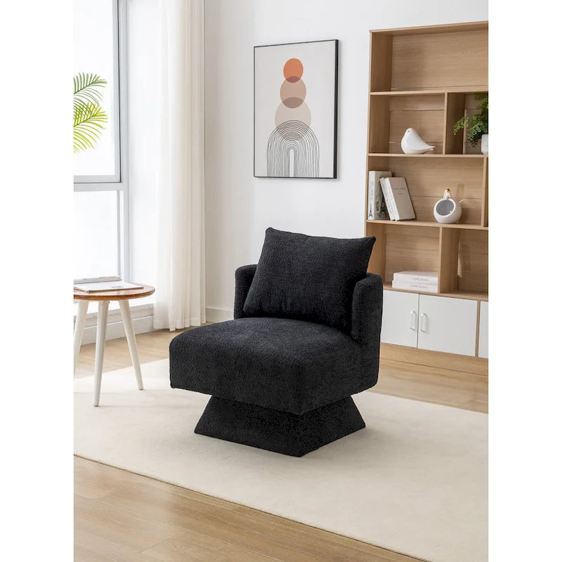 Chenille Upholstered 360 Degree Swivel Accent Chairs for Living Room,Bedroom