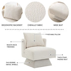 Chenille Upholstered 360 Degree Swivel Accent Chairs for Living Room,Bedroom