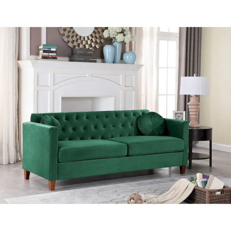 Lory Kitts Classic Velvet Chesterfield Sofa