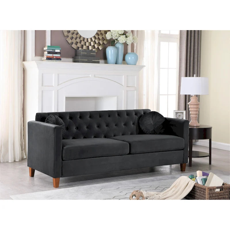 Lory Kitts Classic Velvet Chesterfield Sofa