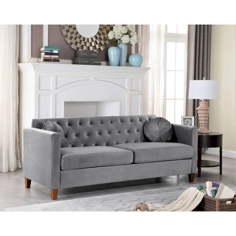 Lory Kitts Classic Velvet Chesterfield Sofa
