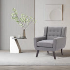Modern Linen Button Tufted Arm Chair