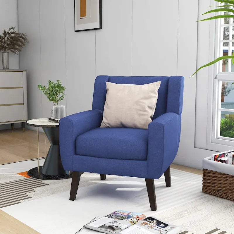 Modern Linen Button Tufted Arm Chair