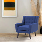 Modern Linen Button Tufted Arm Chair