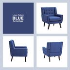 Modern Linen Button Tufted Arm Chair