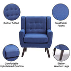 Modern Linen Button Tufted Arm Chair